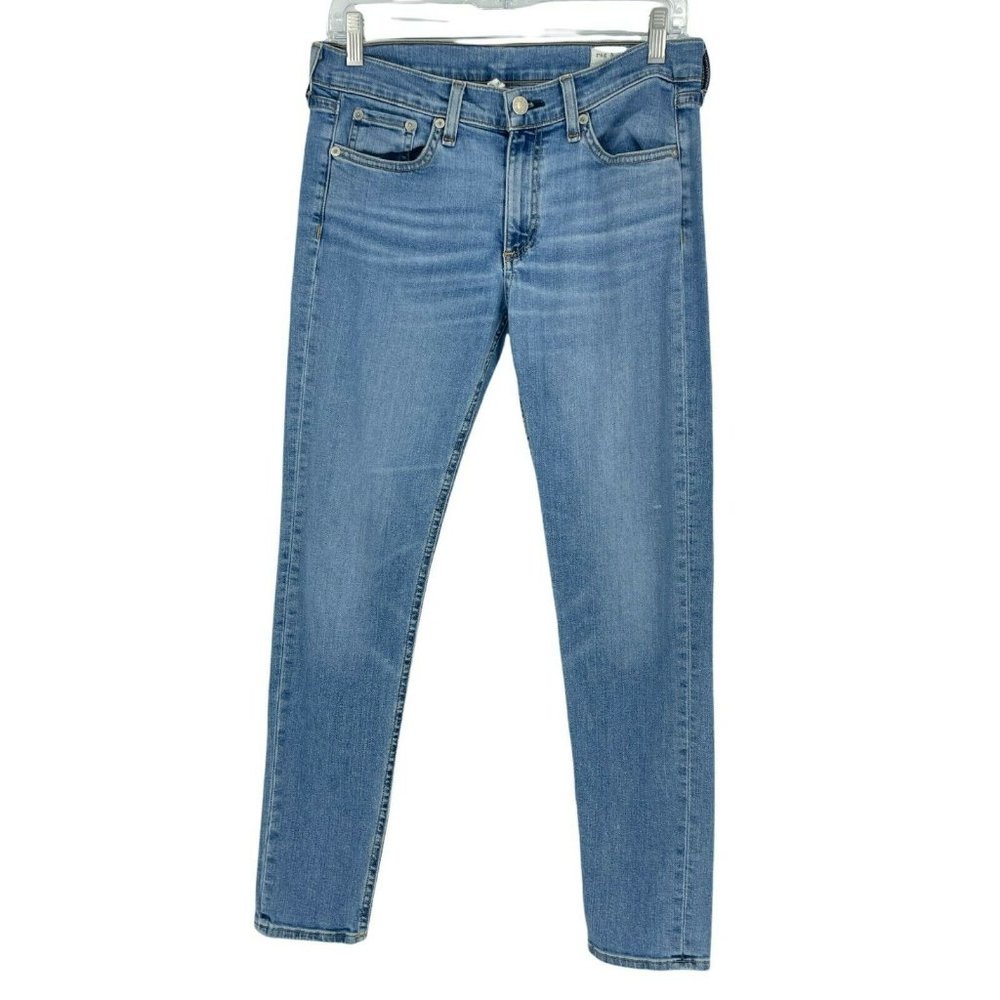 Rag & Bone Jeans Women's Sz 27 Nelly Ankle Skinny Mid-Rise Stretch Denim Blue